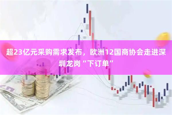 超23亿元采购需求发布，欧洲12国商协会走进深圳龙岗“下订单”