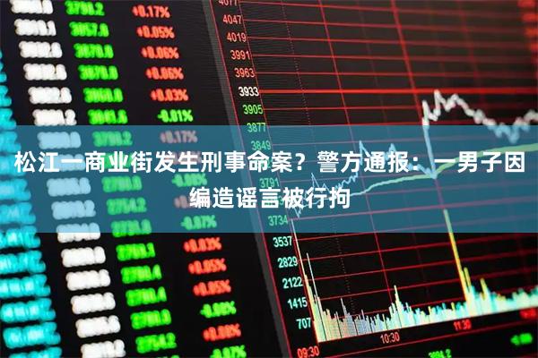 松江一商业街发生刑事命案？警方通报：一男子因编造谣言被行拘